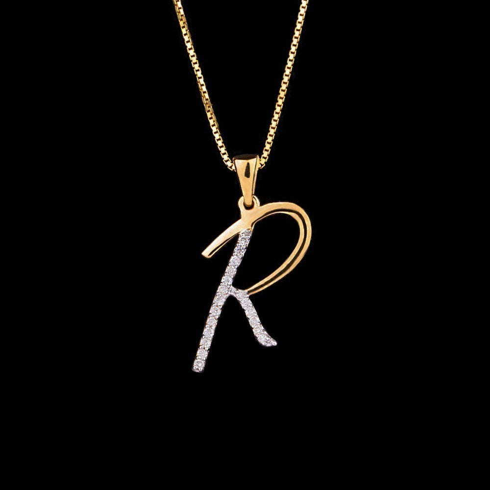 14K Yellow Gold Diamond Pendant - 0.1ct SI-IJ