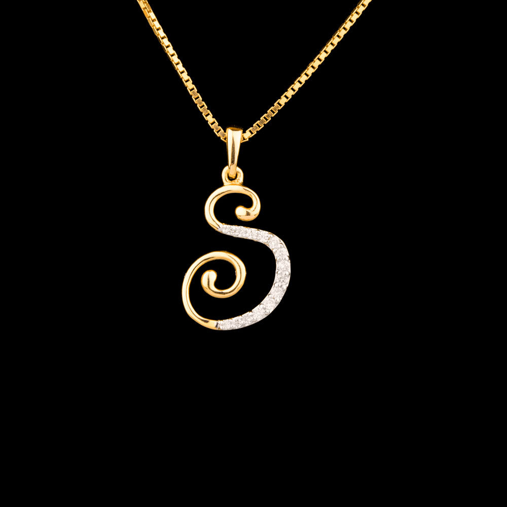 14K Yellow Gold Diamond Pendant - 0.11ct SI-IJ