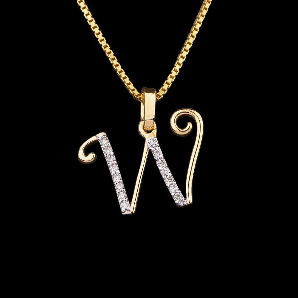 14K Yellow Gold Diamond Pendant - 0.08ct SI-GH