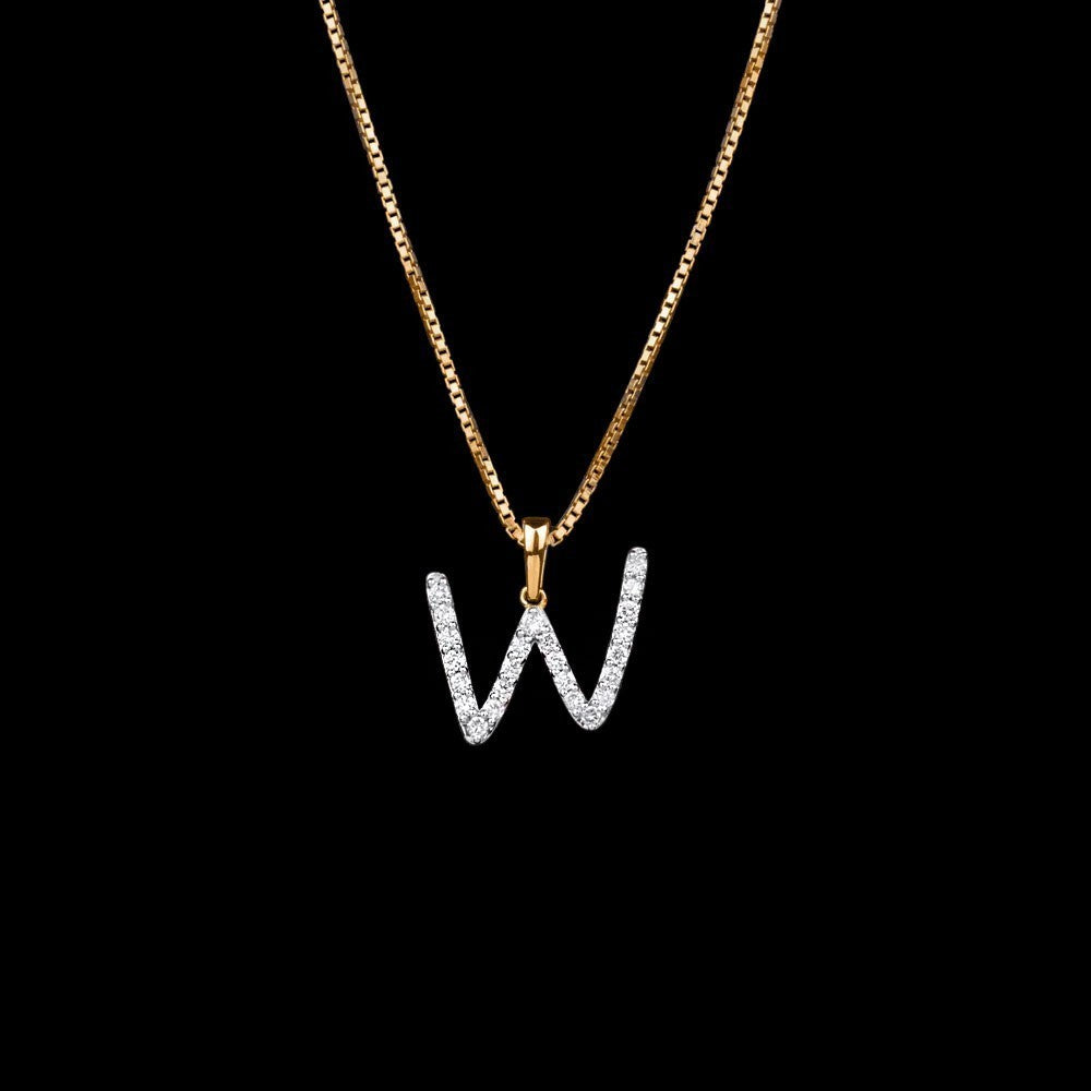 14K Yellow Gold Diamond Pendant - 0.24ct SI-GH