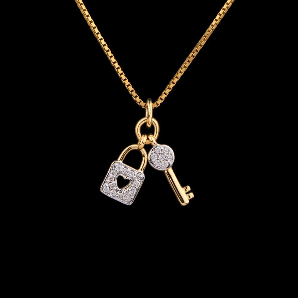 18K Yellow Gold Diamond Pendant - 0.11ct SI-IJ