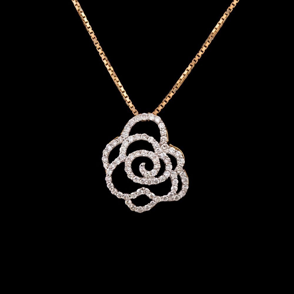 14K Yellow Gold Diamond Pendant - 0.54ct SI-IJ
