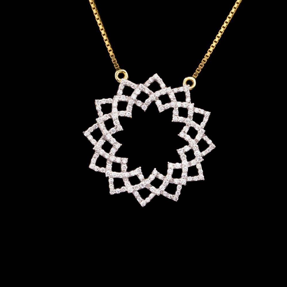 14K Yellow Gold Diamond Pendant - 0.62ct VS-GH