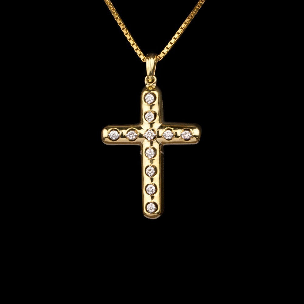 14K Yellow Gold Diamond Pendant - 0.16ct SI-IJ