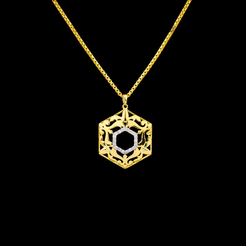 14K Rose Gold Diamond Pendant - 0.18ct VS-IJ