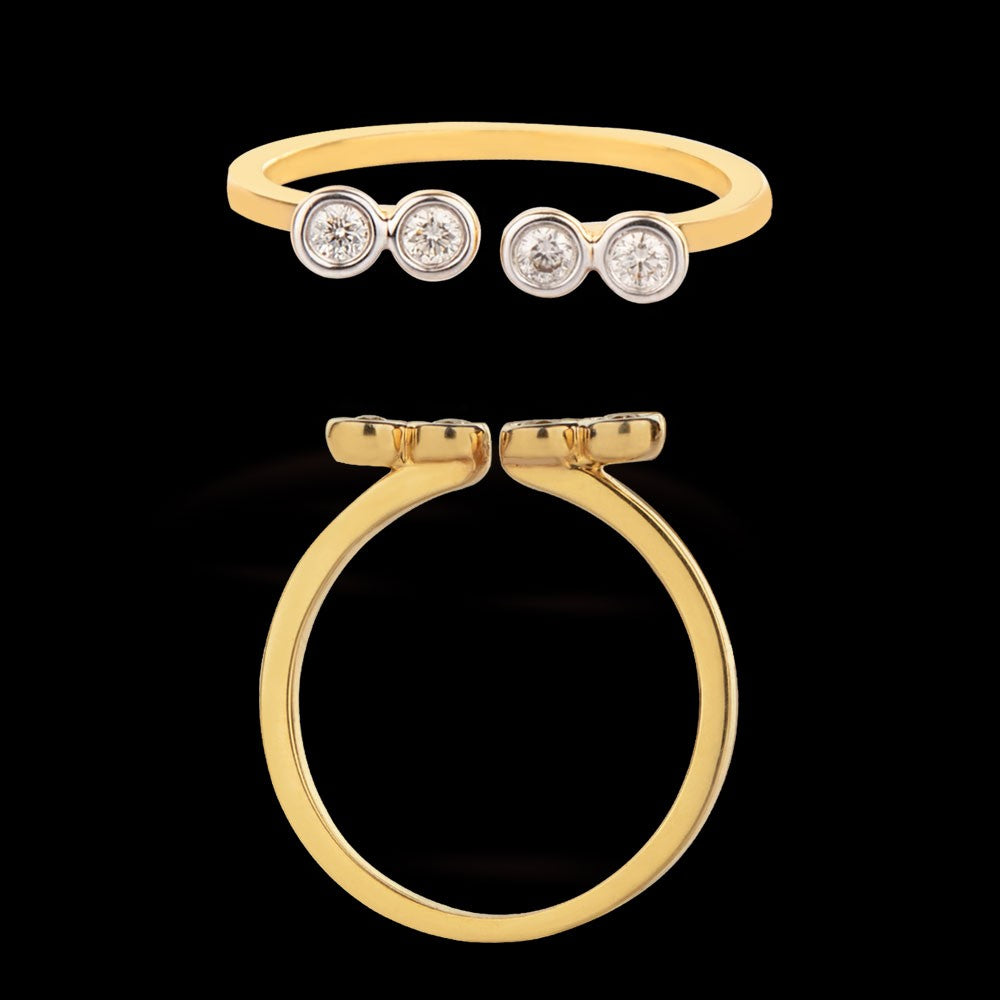 14K Yellow Gold Diamond Ring - 0.14ct SI-IJ
