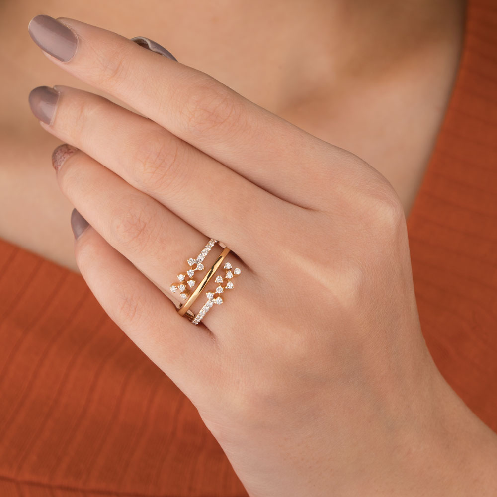 18K Yellow Gold Diamond Ring - 0.35ct VS-GH