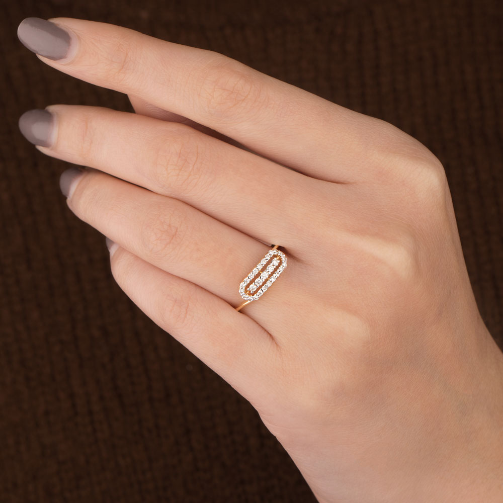 18K Yellow Gold Diamond Ring - 0.228ct VS-SI-EF