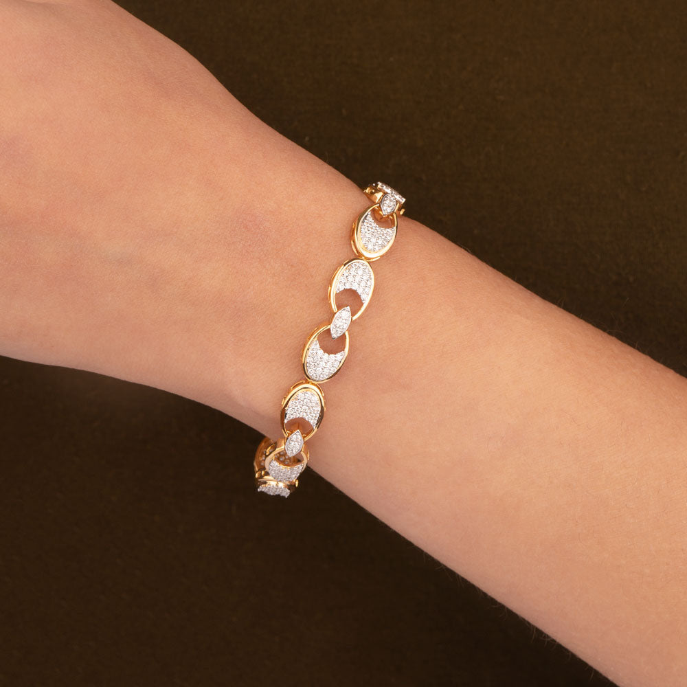 18K Yellow Gold Diamond Bracelet - 1.61ct VVS-VS-GH