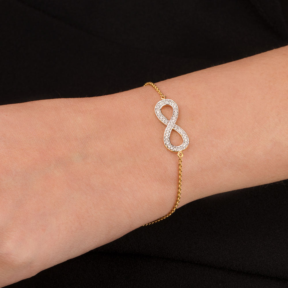 14K Yellow Gold Diamond Bracelet - 0.23ct SI-GH