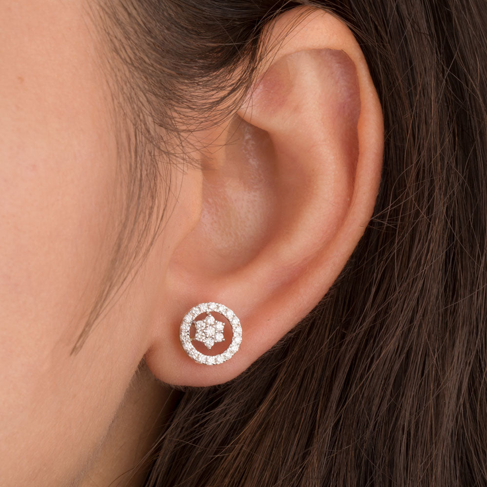 14K Yellow Gold Diamond Earrings - 0.54ct VS-GH