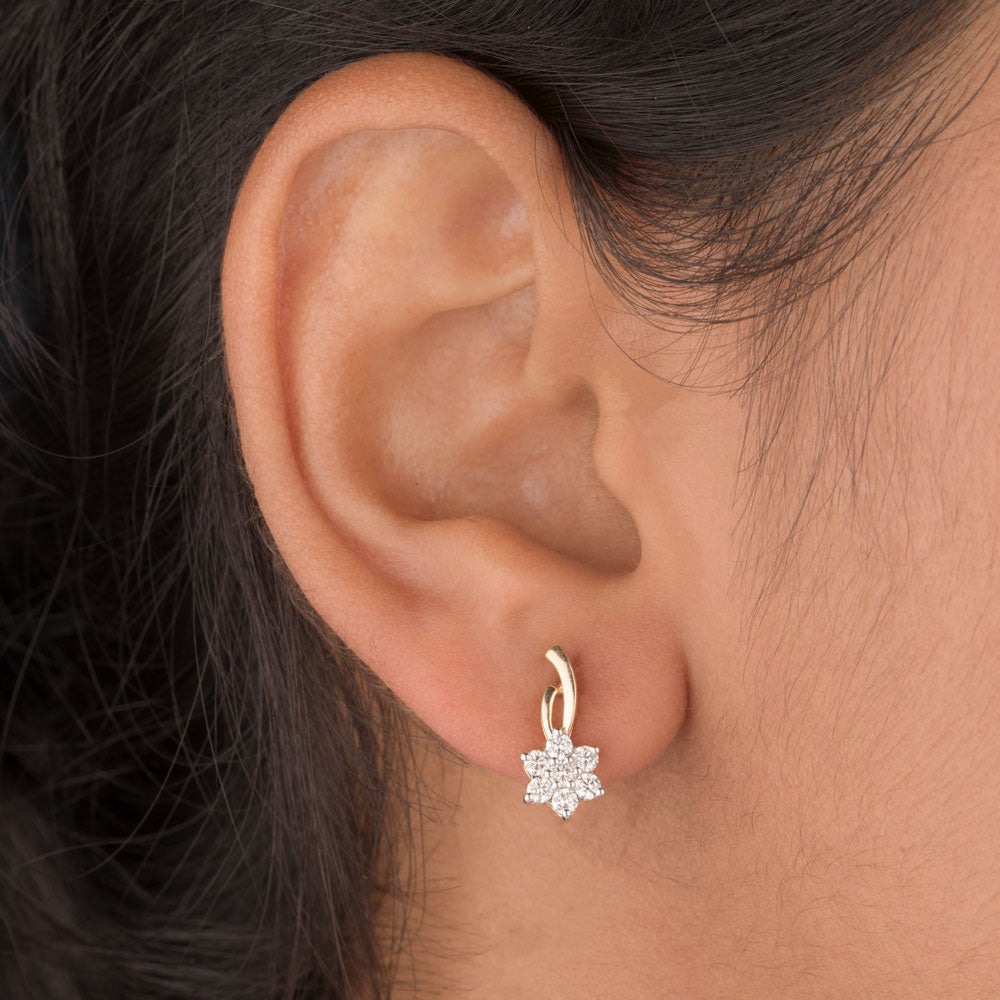 14K Yellow Gold Diamond Earrings - 0.4ct VS-IJ