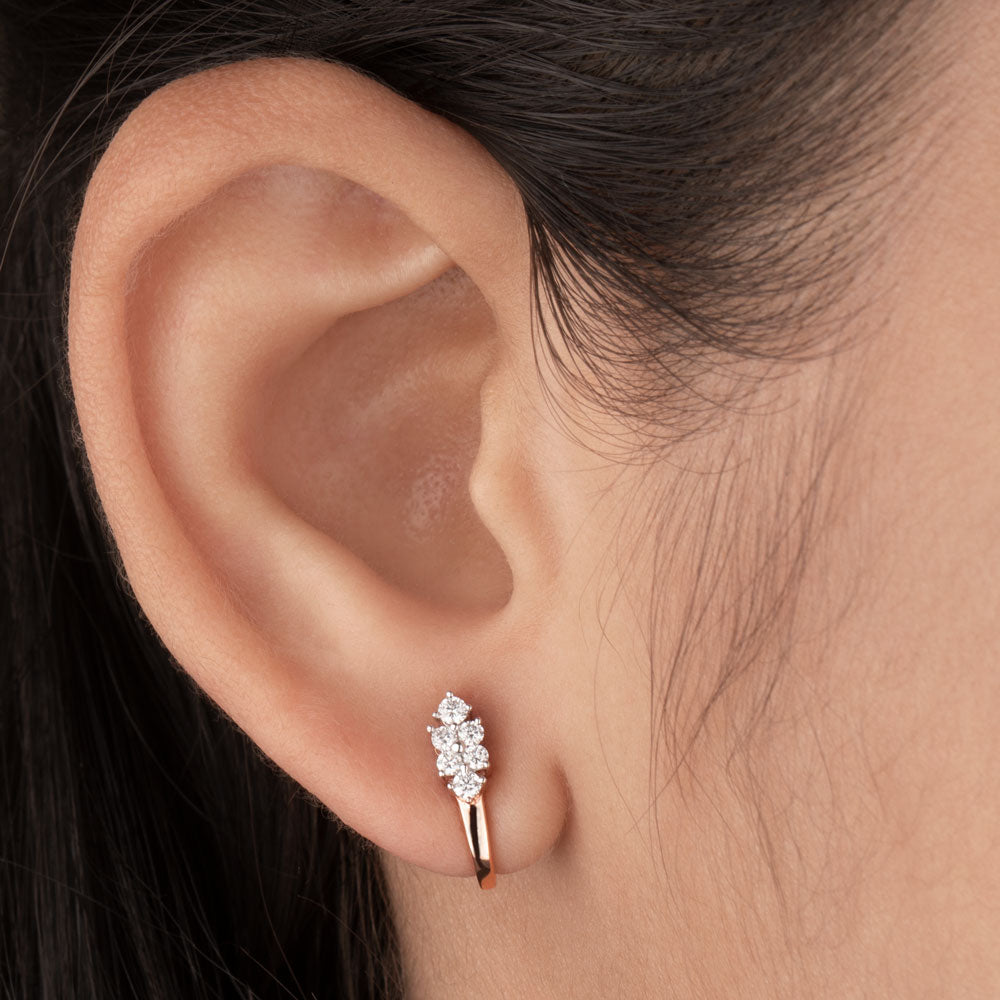 14K Rose Gold Diamond Earrings - 0.24ct SI-IJ