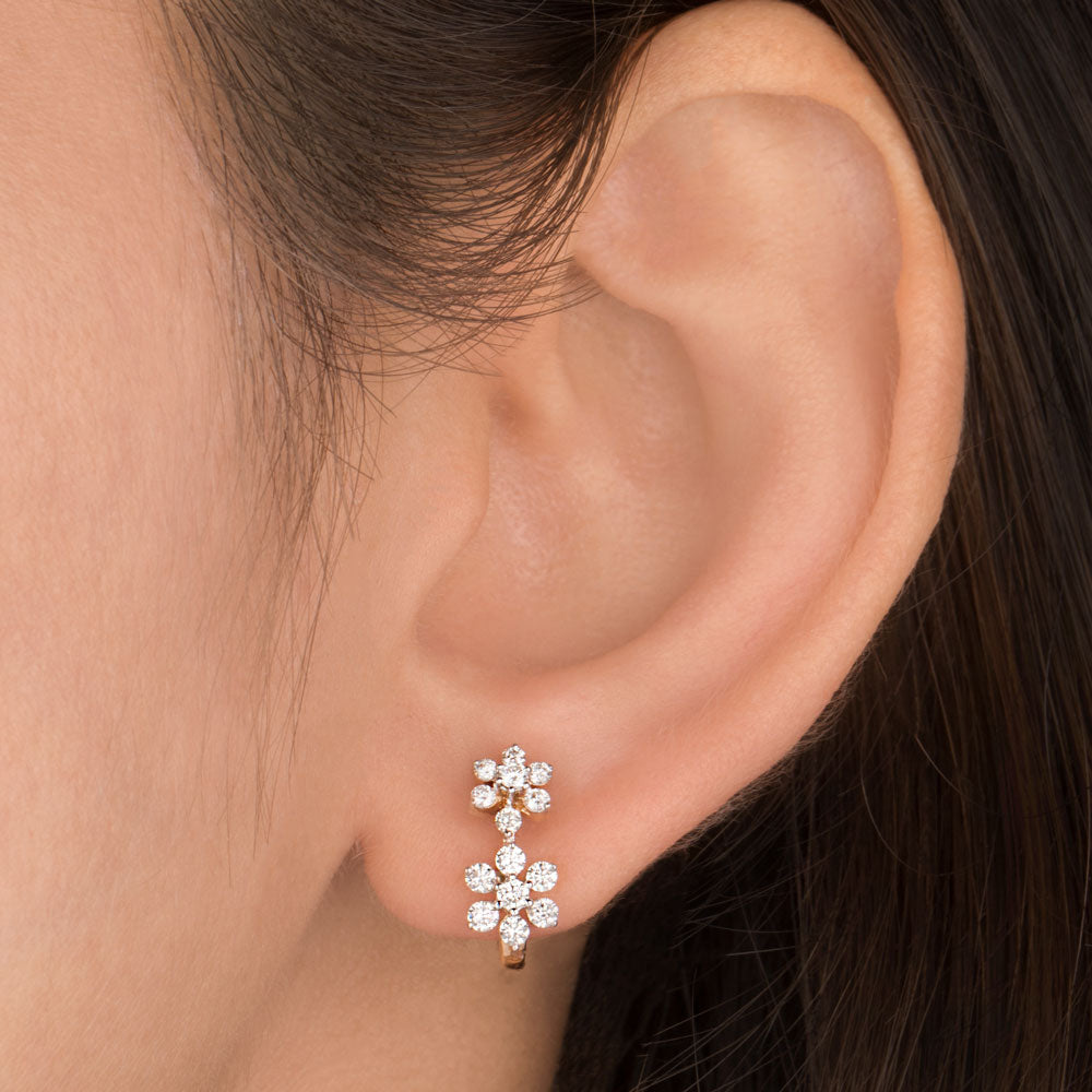 18K Yellow Gold Diamond Earrings - 0.558ct VVS-VS-GH