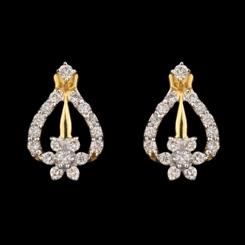 14K Yellow Gold Diamond Earrings - 0.18ct SI-IJ
