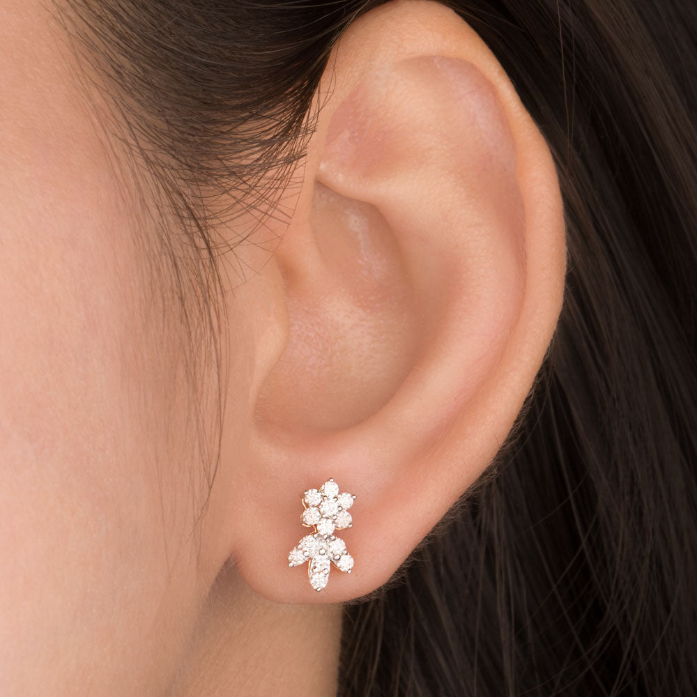 14K Yellow Gold Diamond Earrings - 0.47ct VS-IJ
