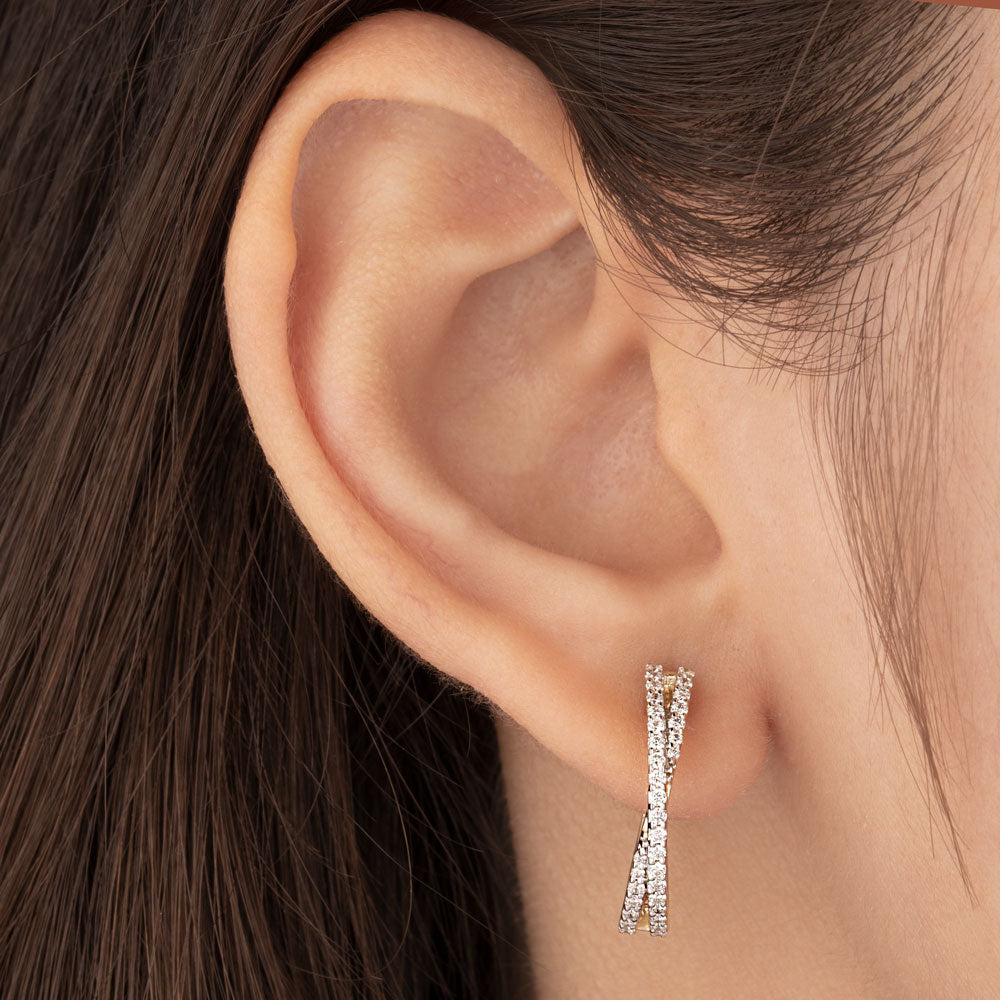 14K Yellow Gold Diamond Earrings - 0.481ct VVS-VS-HI