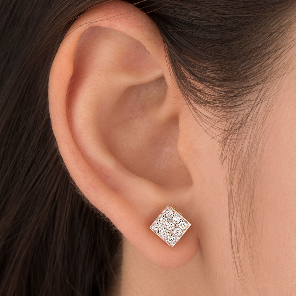 14K Yellow Gold Diamond Earrings - 0.45ct VVS-VS-HI