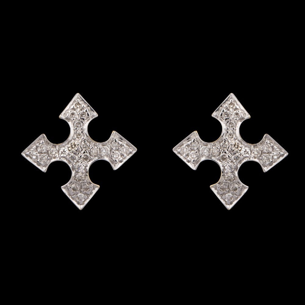 14K Yellow Gold Diamond Earrings - 0.19ct SI-IJ