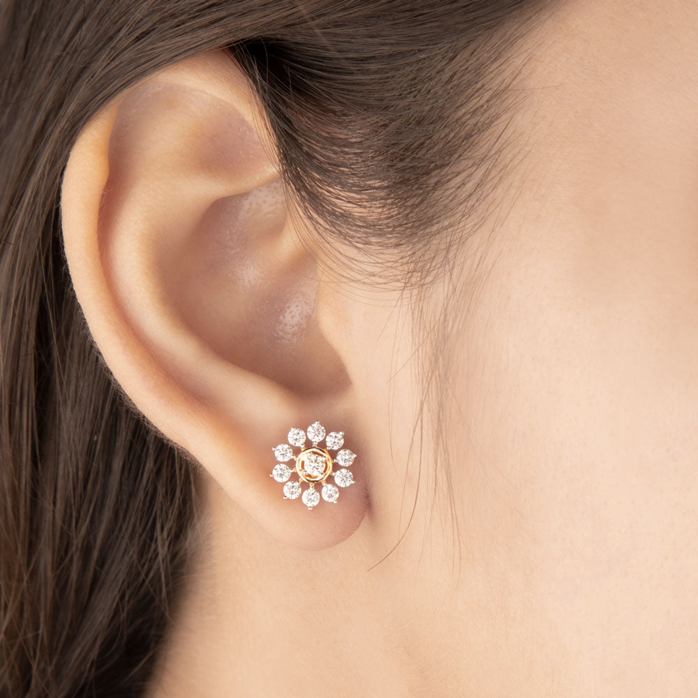14K Yellow Gold Diamond Earrings - 0.78ct VVS-VS-HI