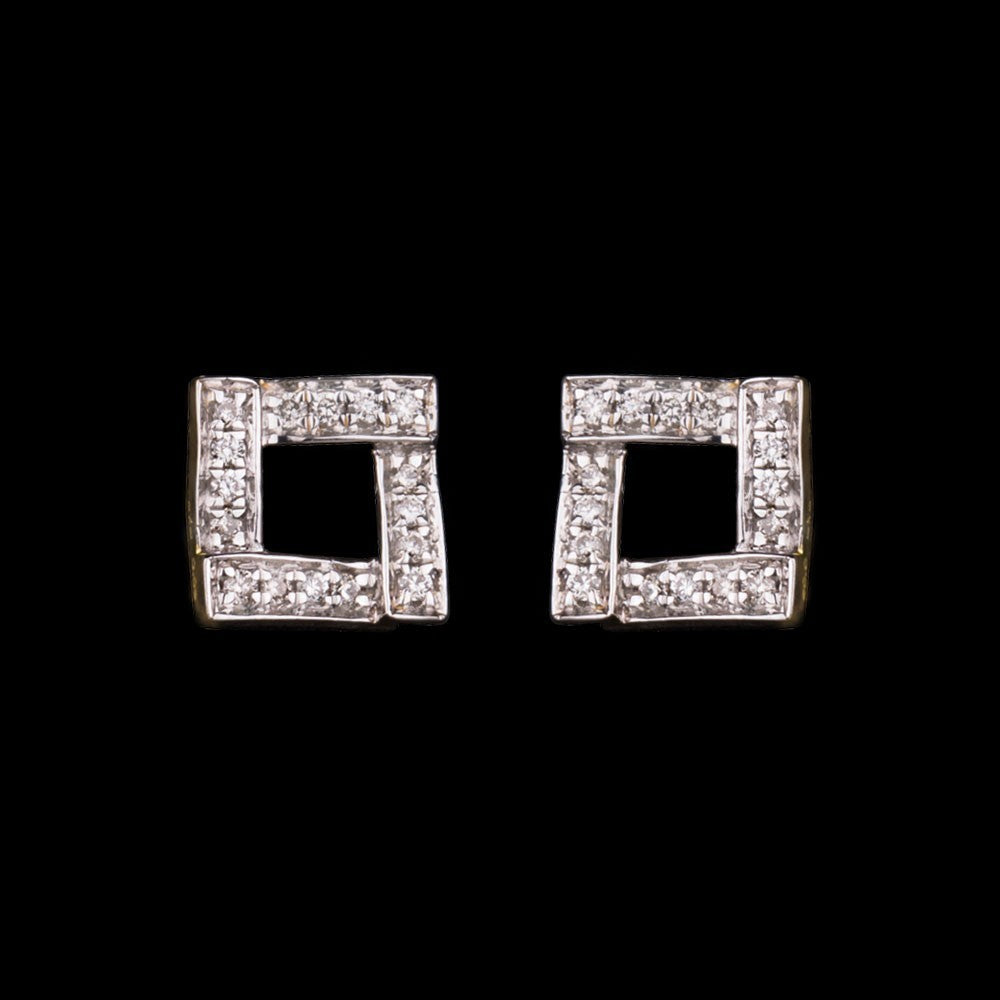 14K Yellow Gold Diamond Earrings - 0.09ct SI-IJ