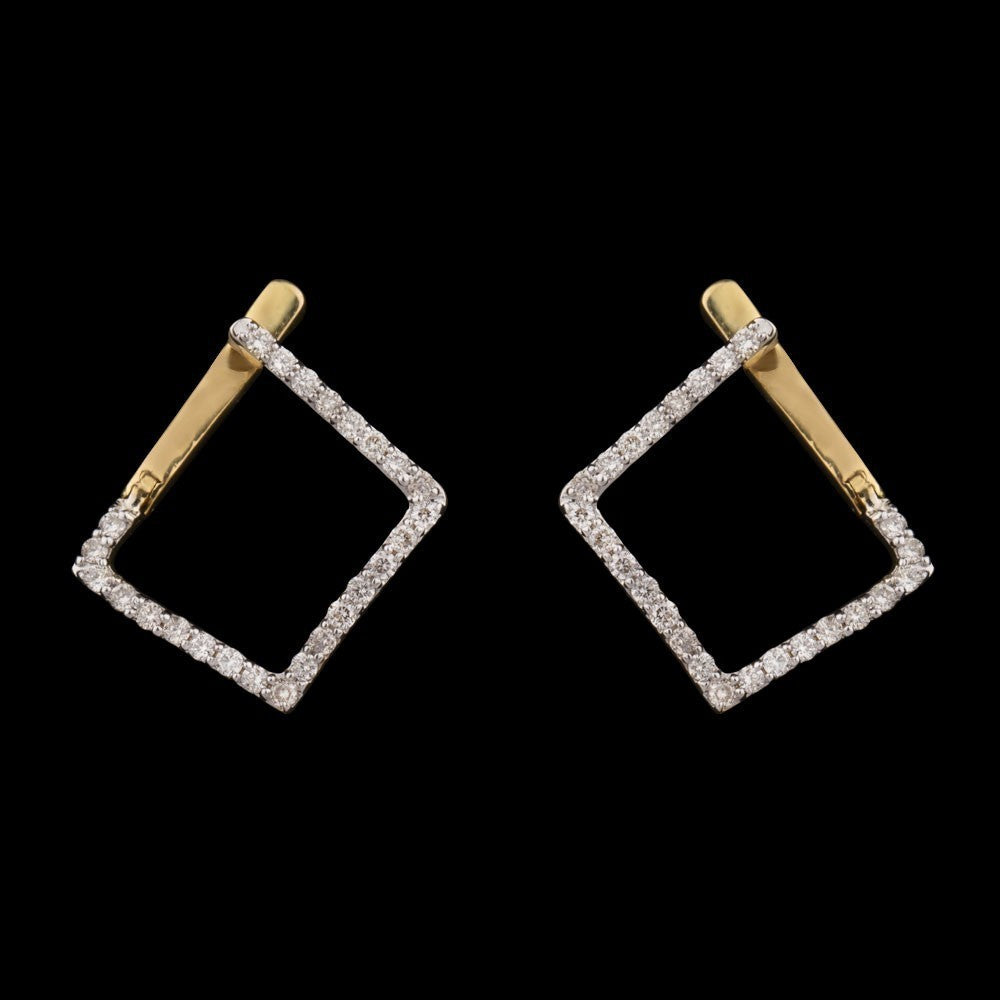 14K Yellow Gold Diamond Earrings - 0.29ct SI-IJ