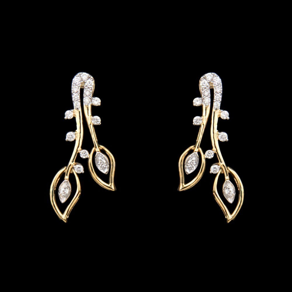 14K Yellow Gold Diamond Earrings - 0.27ct SI-IJ