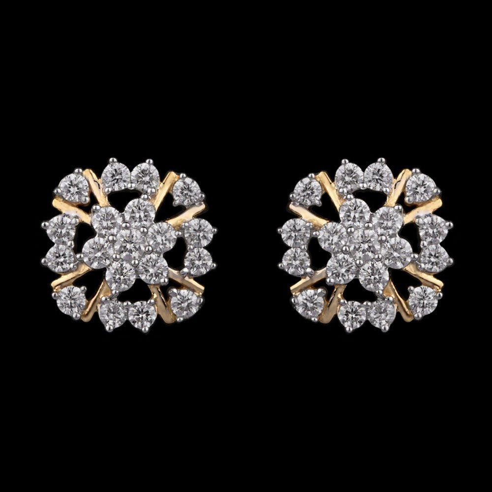 14K Yellow Gold Diamond Earrings - 0.55ct VS-GH
