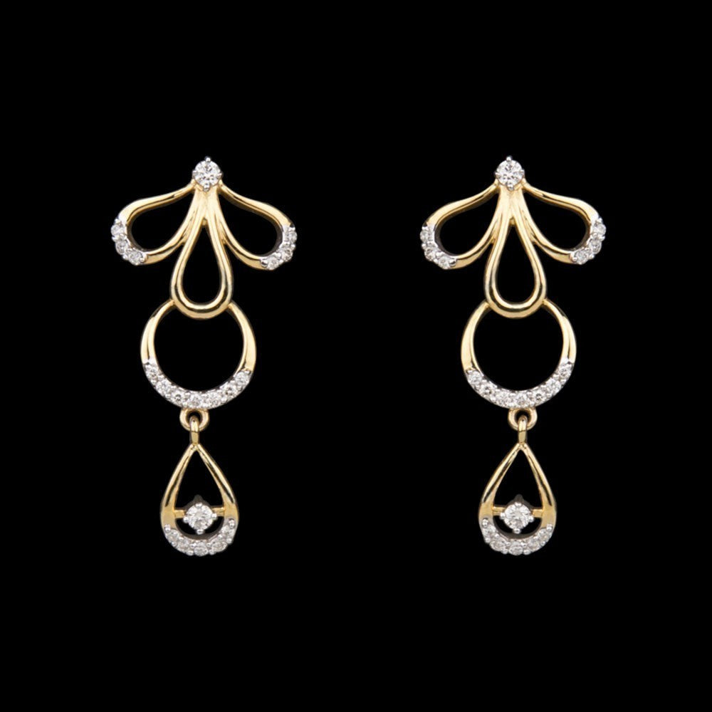 14K Yellow Gold Diamond Earrings - 0.24ct SI-IJ