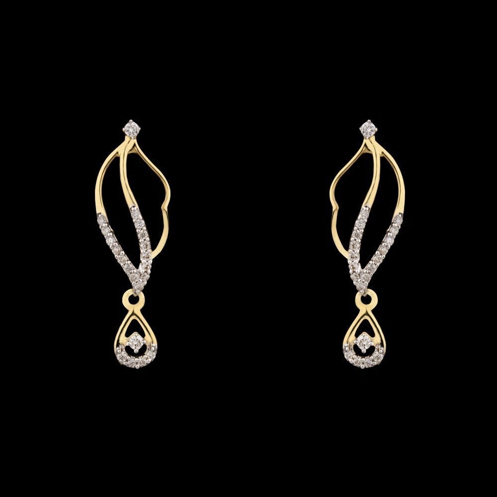 14K Yellow Gold Diamond Earrings - 0.16ct SI-IJ