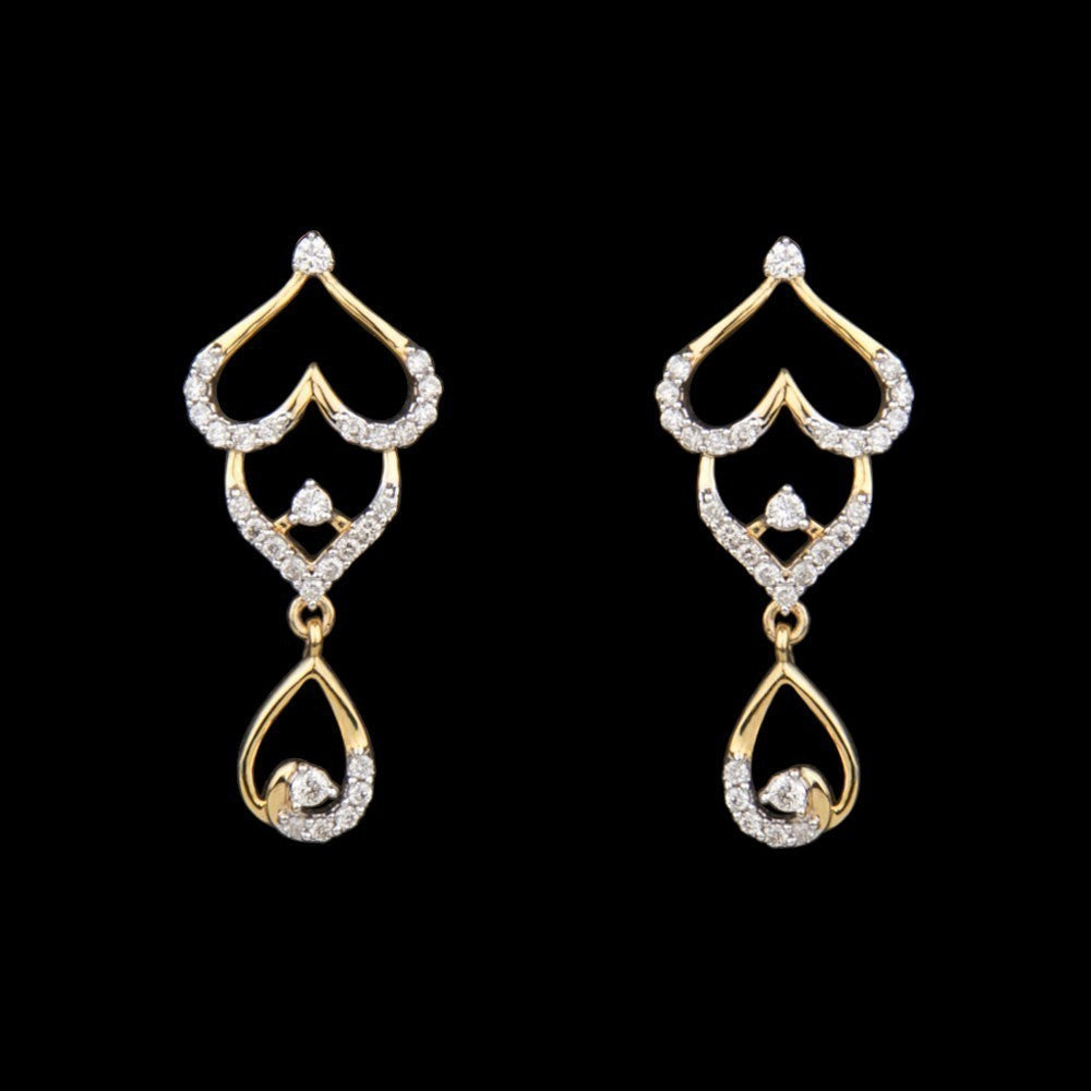 14K Yellow Gold Diamond Earrings - 0.22ct SI-IJ