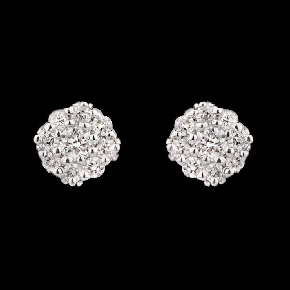 14K Yellow Gold Diamond Earrings - 0.08ct SI-IJ