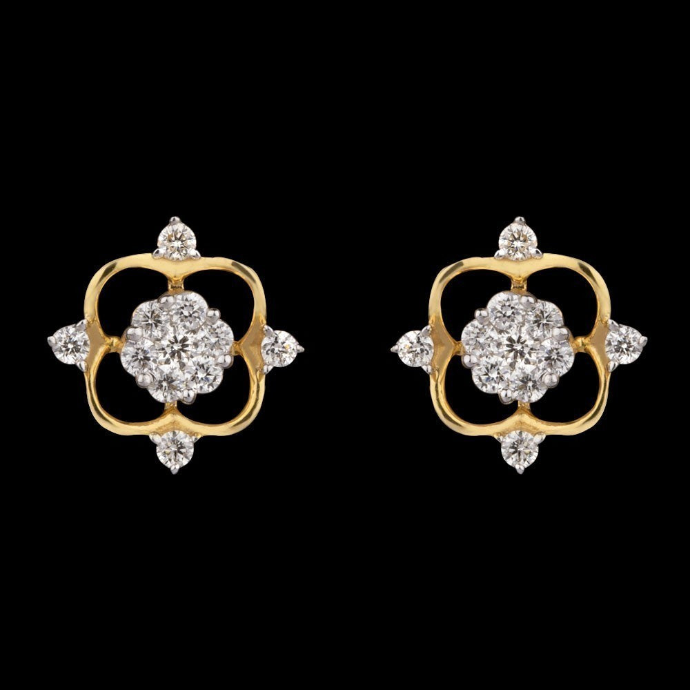 14K Yellow Gold Diamond Earrings - 0.28ct SI-IJ