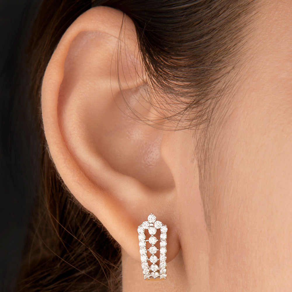 14K Yellow Gold Diamond Earrings - 0.92ct VVS-VS-HI