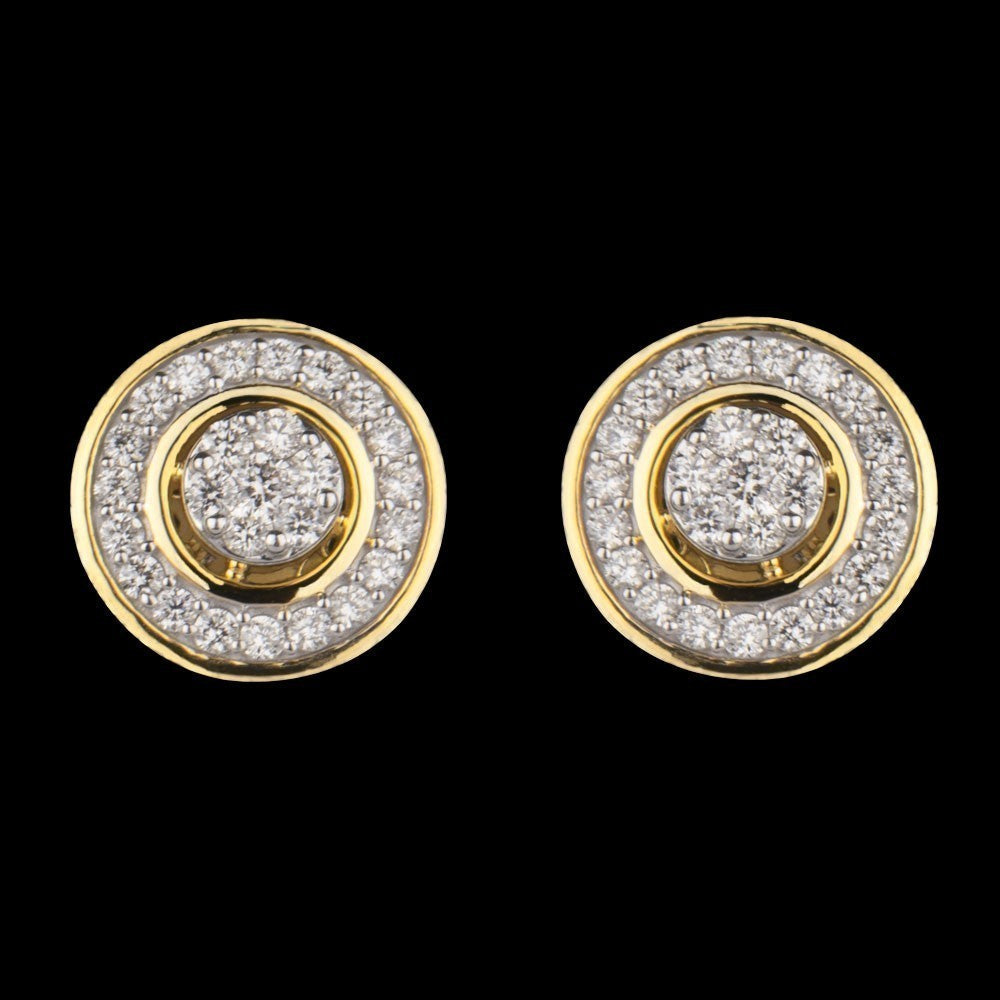 14K Yellow Gold Diamond Earrings - 0.49ct VS-SI-GH