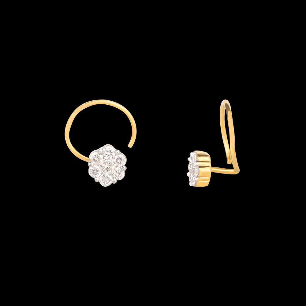 14K Yellow Gold Diamond Nosepin - 0.17ct SI-IJ