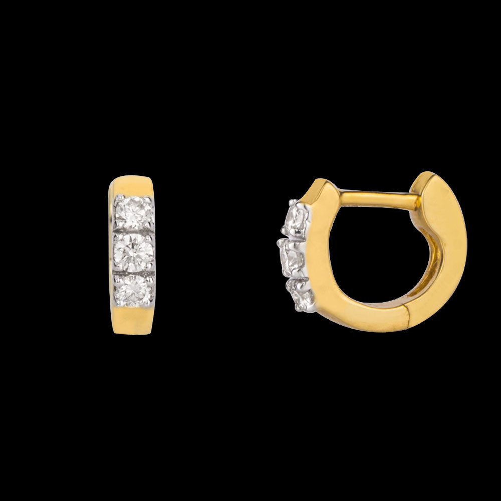 14K Yellow Gold Diamond Nosepin - 0.09ct SI-IJ