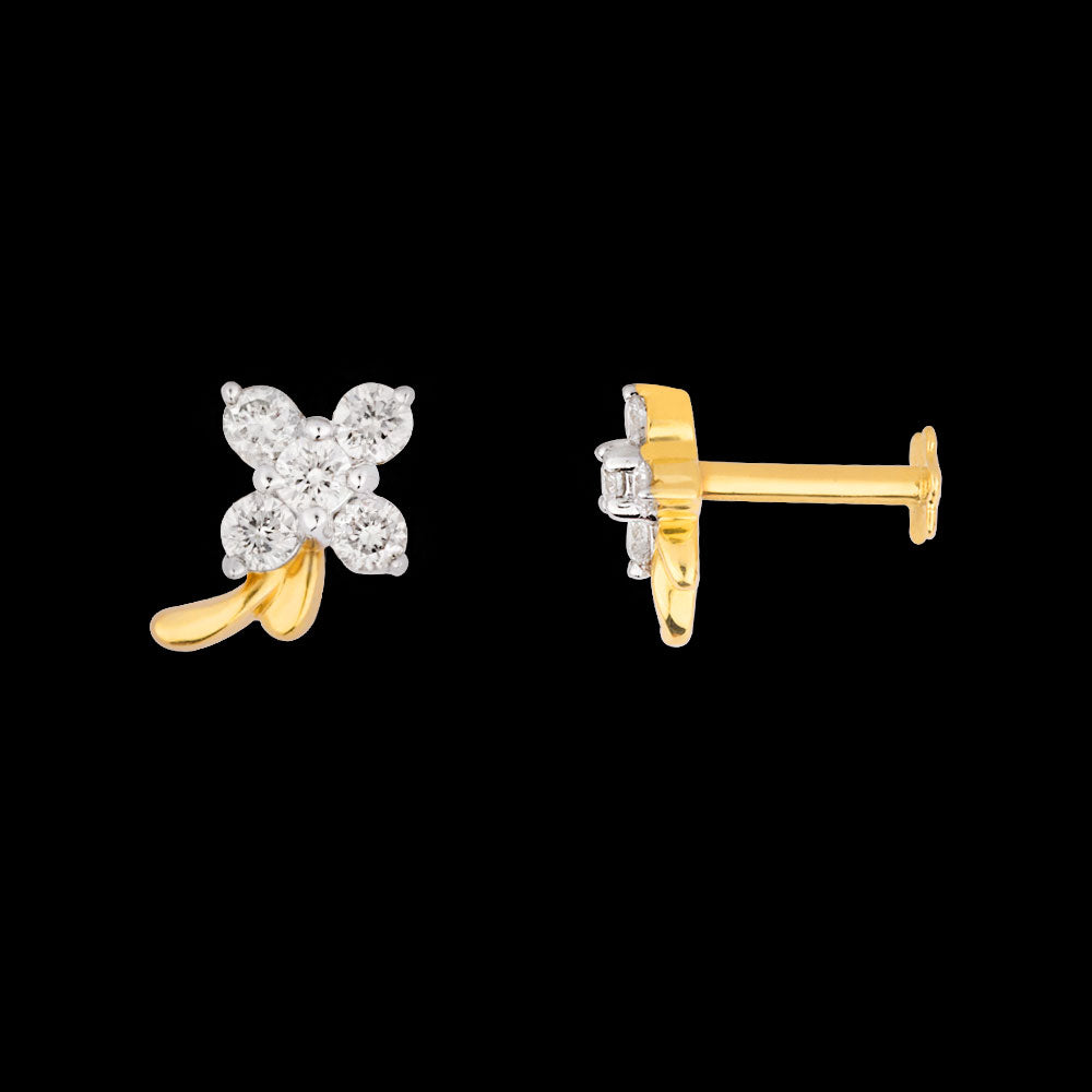 14K Yellow Gold Diamond Nosepin - 0.13ct SI-IJ