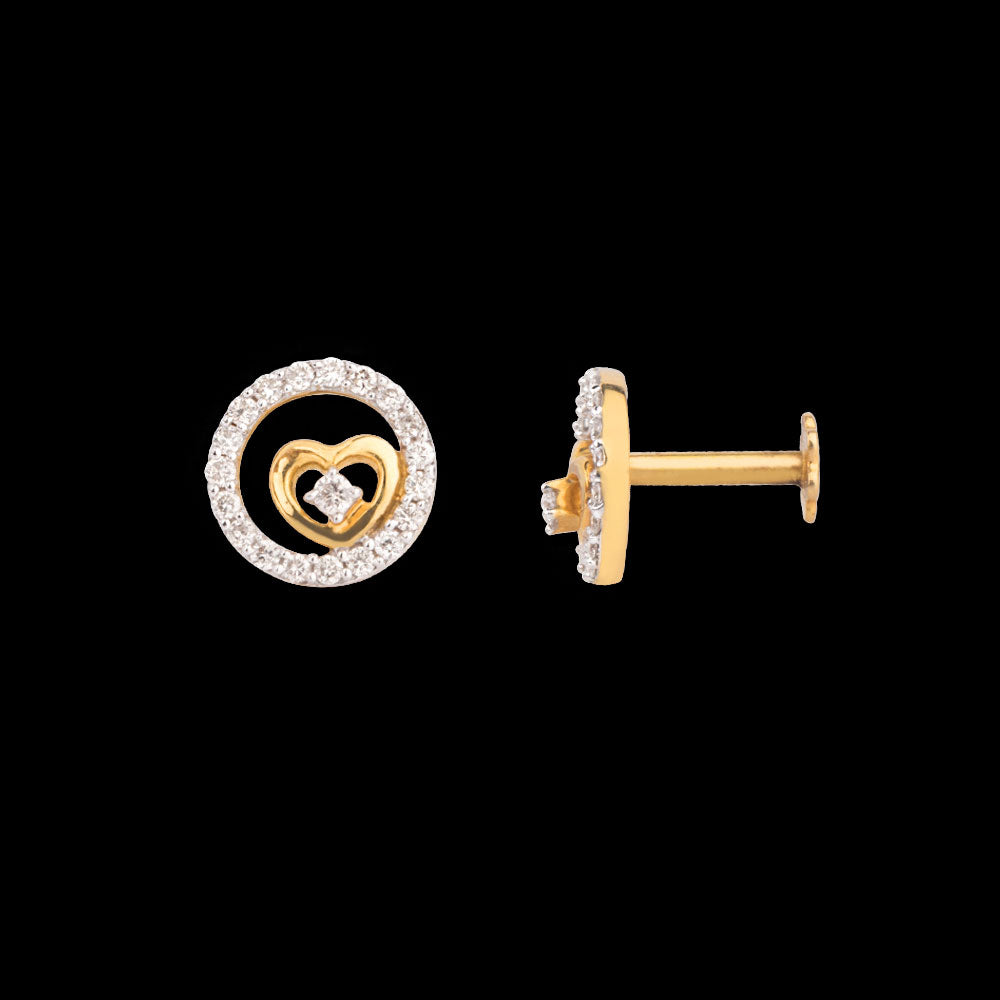 14K Yellow Gold Diamond Nosepin - 0.11ct SI-IJ