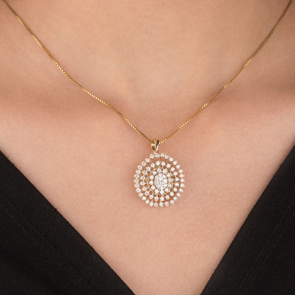 14K Yellow Gold Diamond Pendant - 1.323ct VVS-VS-HI