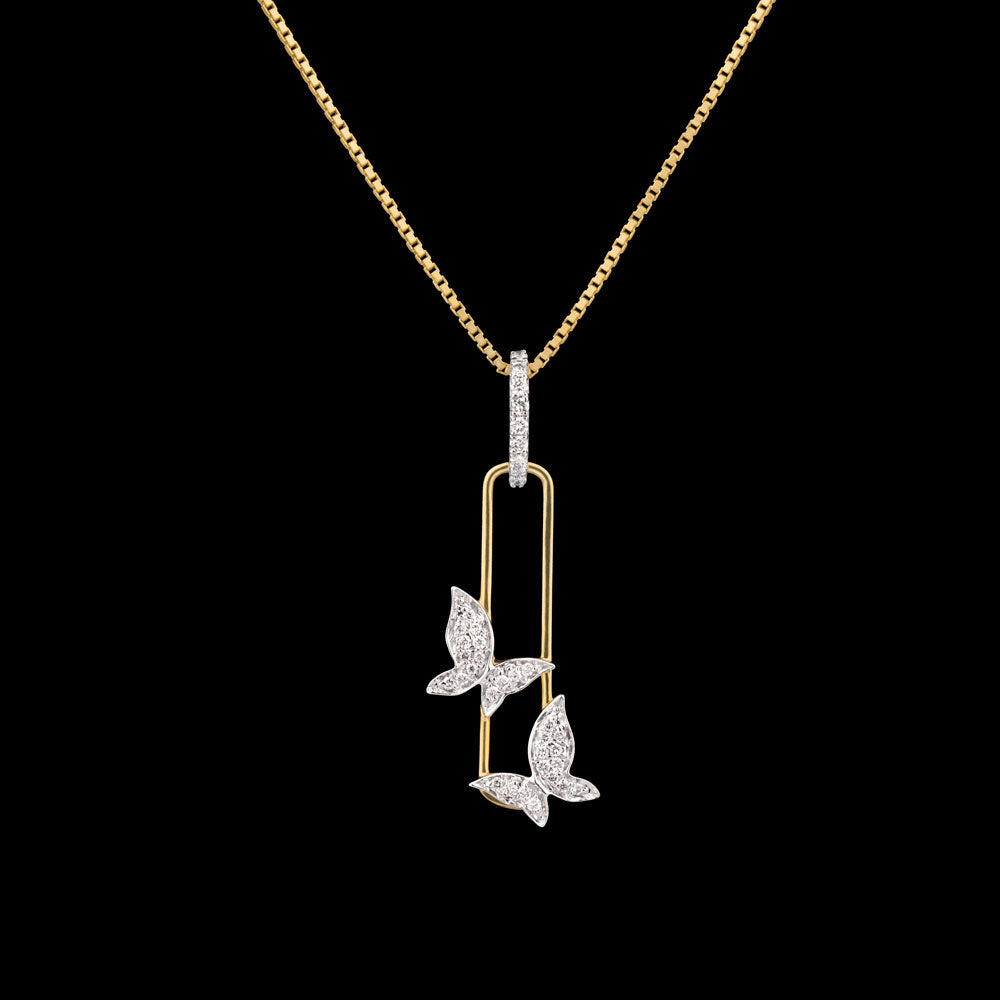 14K Yellow Gold Diamond Pendant - 0.06ct SI-IJ