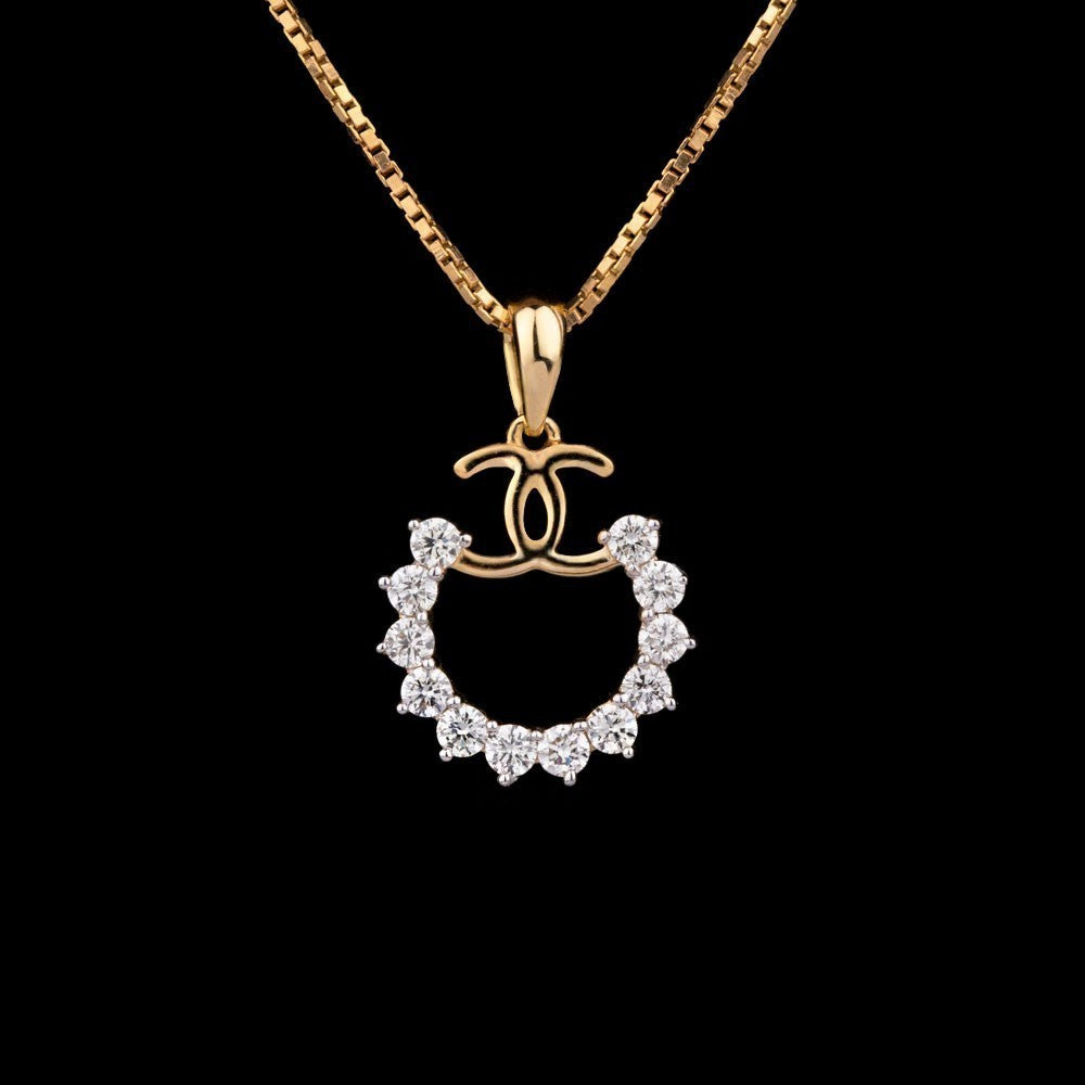 14K Yellow Gold Diamond Pendant - 0.38ct SI-IJ