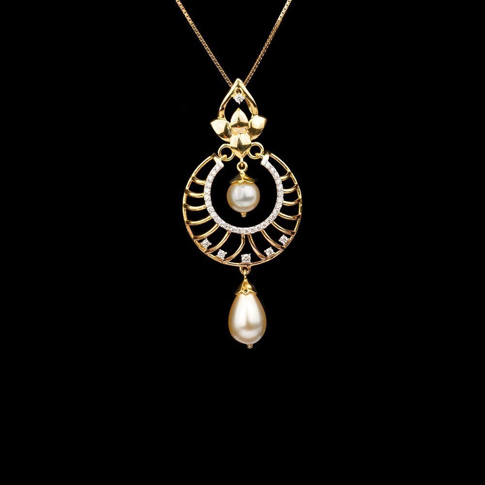 14K Yellow Gold Diamond Pendant - 0.24ct SI-IJ with Colour Stones