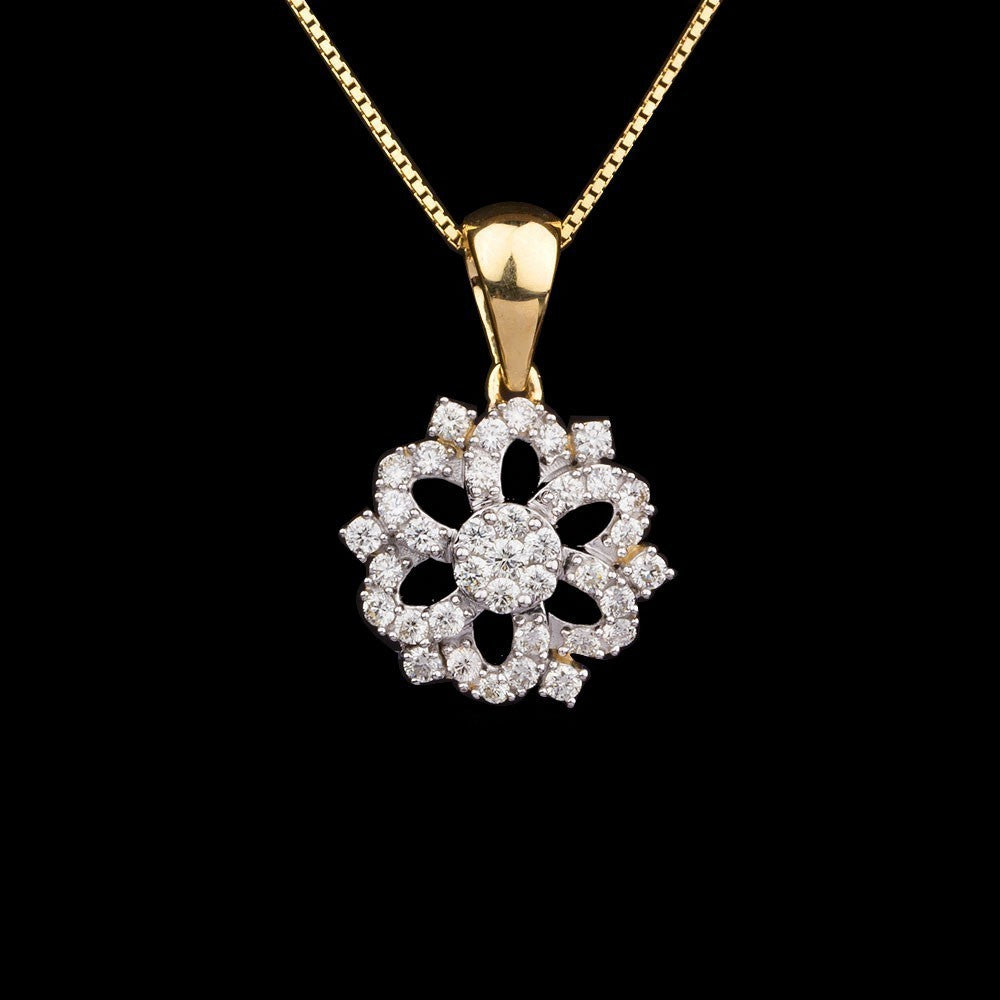 14K Yellow Gold Diamond Pendant - 0.56ct VS-GH