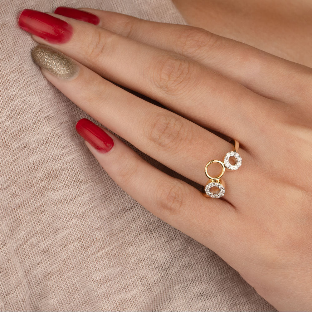 14K Yellow Gold Diamond Ring - 0.22ct SI-GH