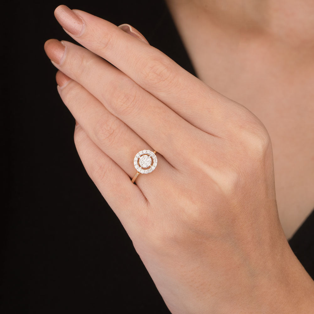 14K Yellow Gold Diamond Ring - 0.33ct VVS-VS-HI
