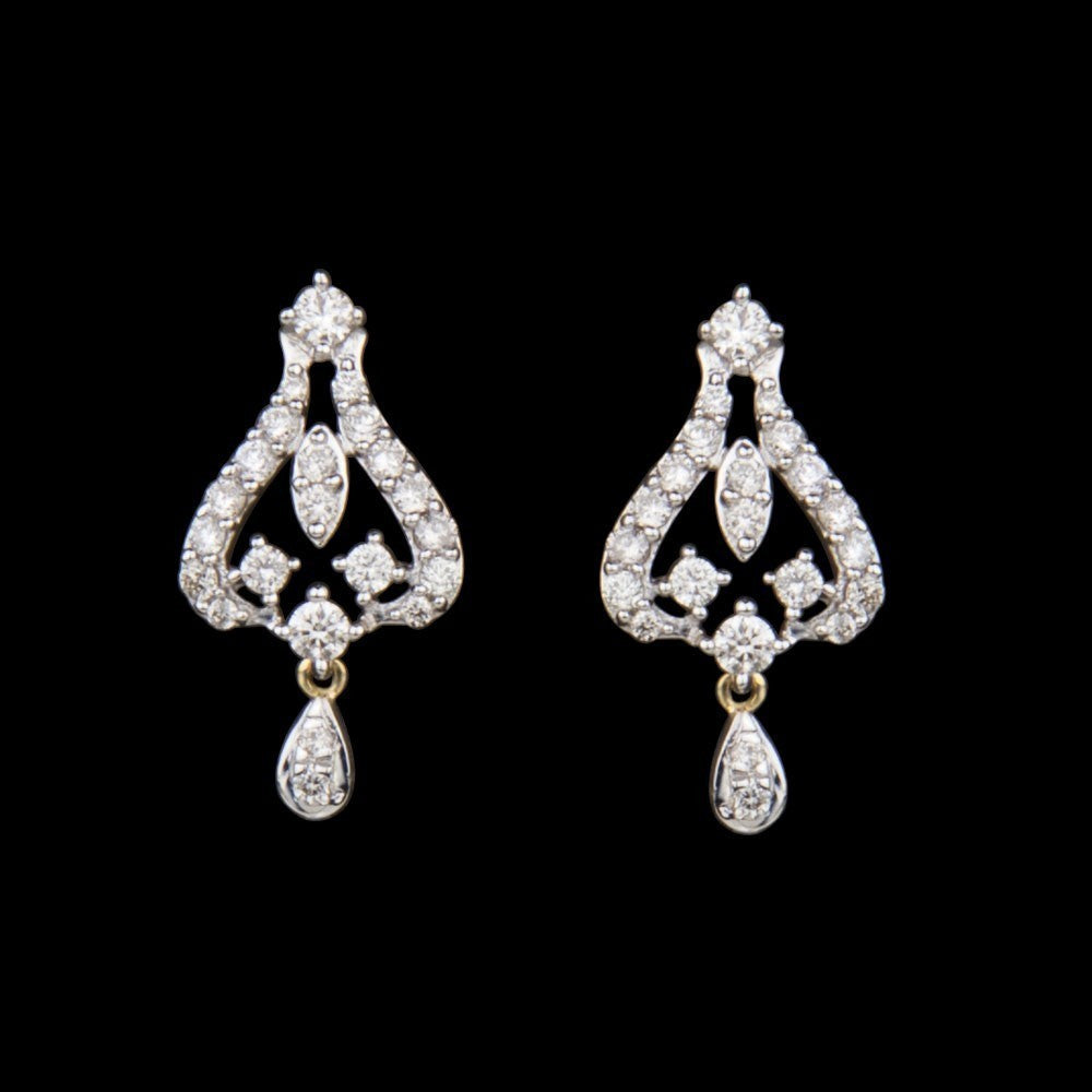 14K Yellow Gold Diamond Earrings - 0.41ct SI-IJ