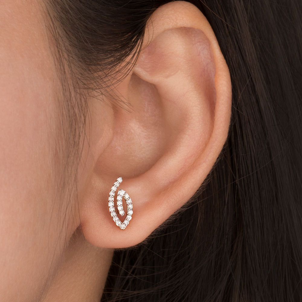 14K Yellow Gold Diamond Earrings - 0.26ct SI-IJ
