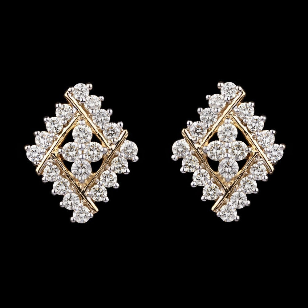 14K Yellow Gold Diamond Earrings - 1.1ct VS-IJ