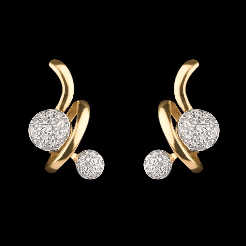 14K Yellow Gold Diamond Earrings - 0.17ct SI-IJ